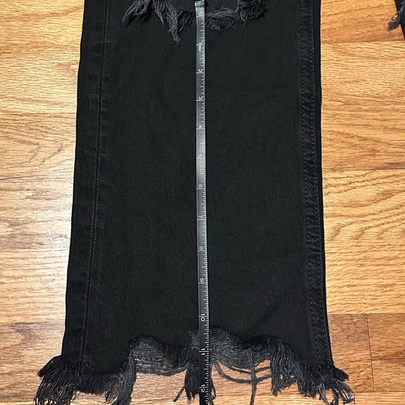 NWT Free People Maggie Mid-Rise Straight Leg Jean, Washed Black, Size 26 - Picture 10 of 11